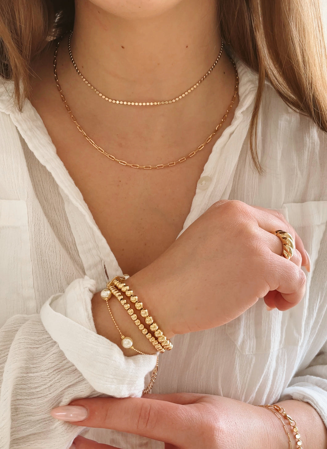 Lizzie Pearl Bracelet - Gold Filled